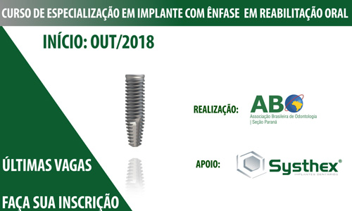 Curso de Especialização em Implante com Ênfase em Reabilitação Oral