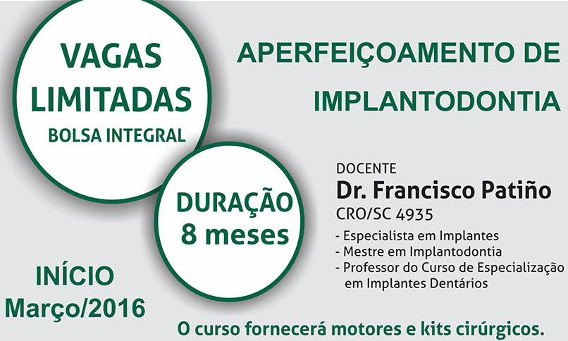 Aperfeiçoamento de Implantodontia - Início Março/2016